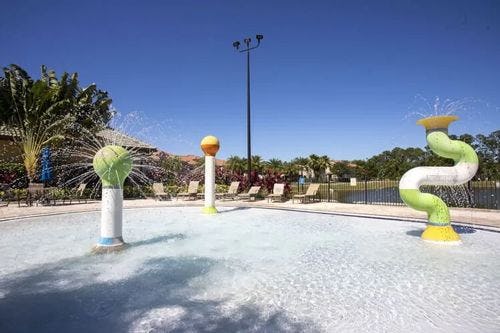 Splash pad at Paradise Palms Resort
