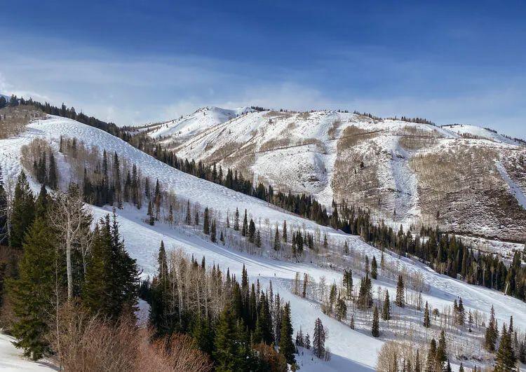 Park City ski resort snowy mountains