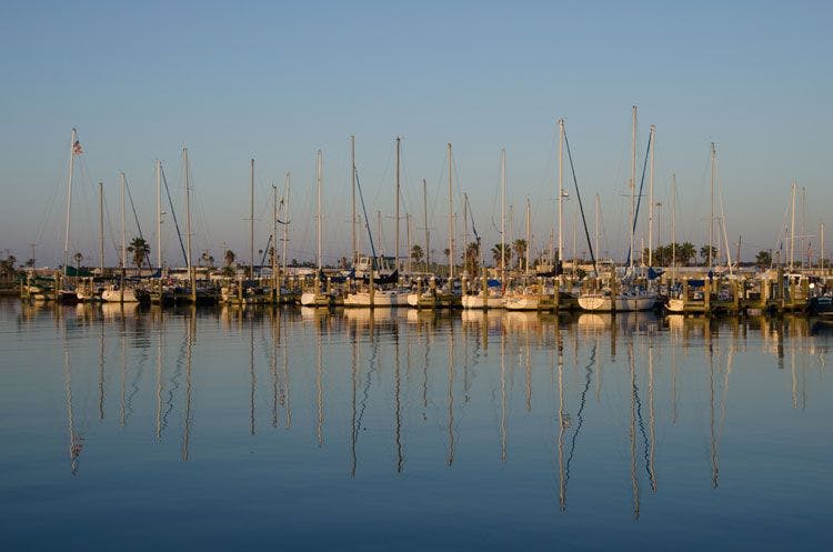 Small boats in Rockport harbor