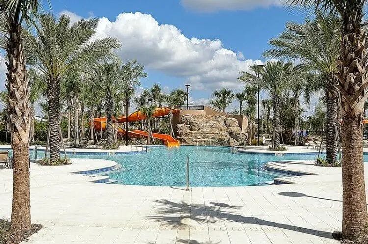 Solterra Resort community pool with water slide