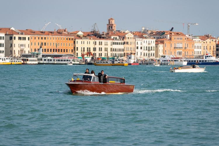 A water taxi in Venice