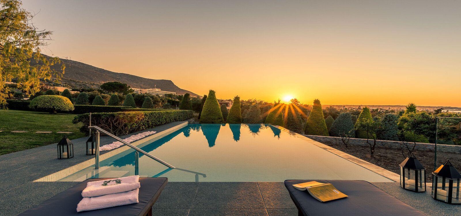 Villa Golden Crest, villas in Crete with private pool, sunset view, Top Villas