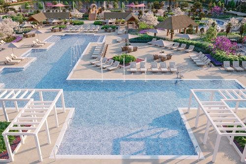 Rendering of pool at Villatel Orlando Resort