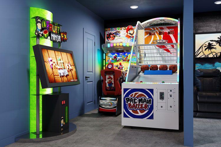 Rendering of games room in VIllatel Orlando Resort home