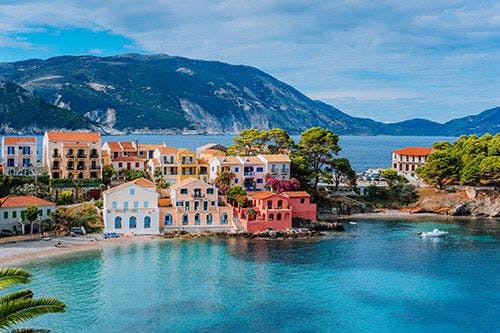The town on Symi in Kefalonia