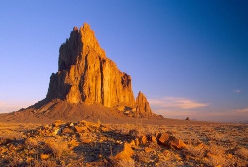 Large rock formation in the New Mexico desert