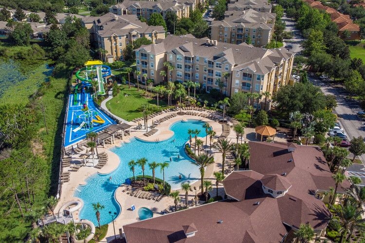 Windsor Hills waterpark, resort aerial view, Top Villas