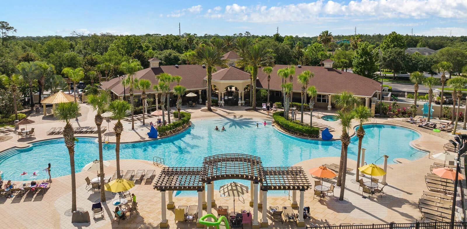 Windsor Hills Resort shared pool area and clubhouse