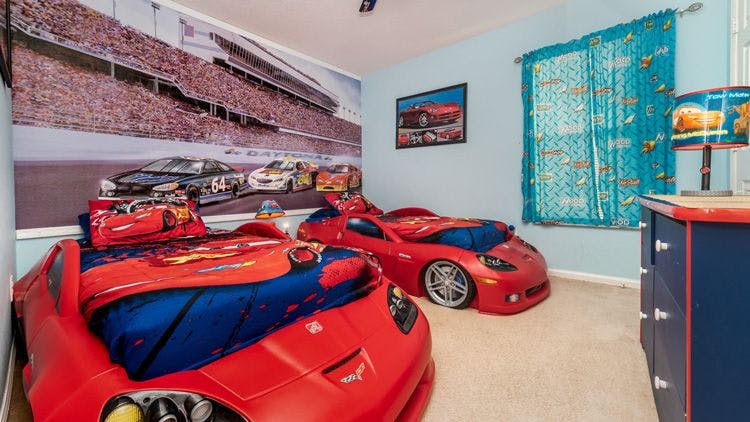 Windsor Palms 78 race car themed bedroom