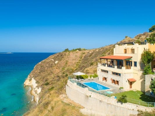 Souda Bay View beachfront villa in Crete - beach villas Greece