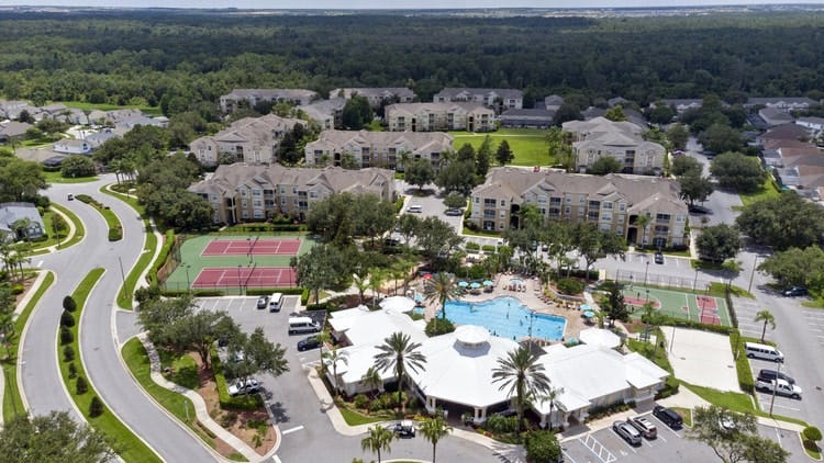 aerial view of windsor palms