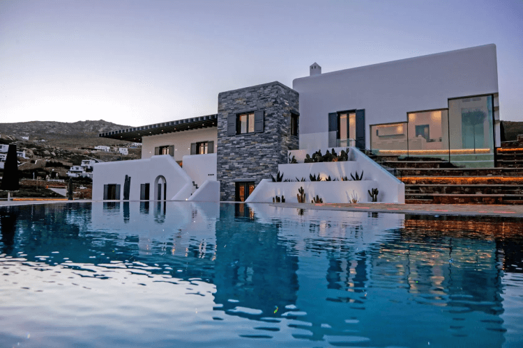 Pool view of Villa Prince, Mykonos