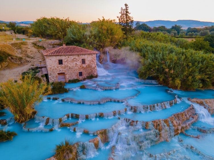Saturna hot springs in Tuscany