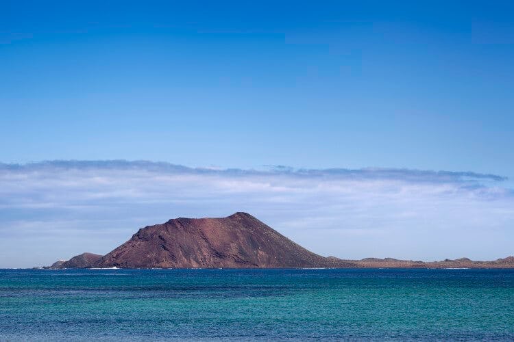 Island Dos Lobos, a small wild island just off of the coast of Fuerteventura