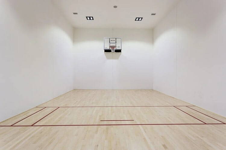 classic indoor basketball court