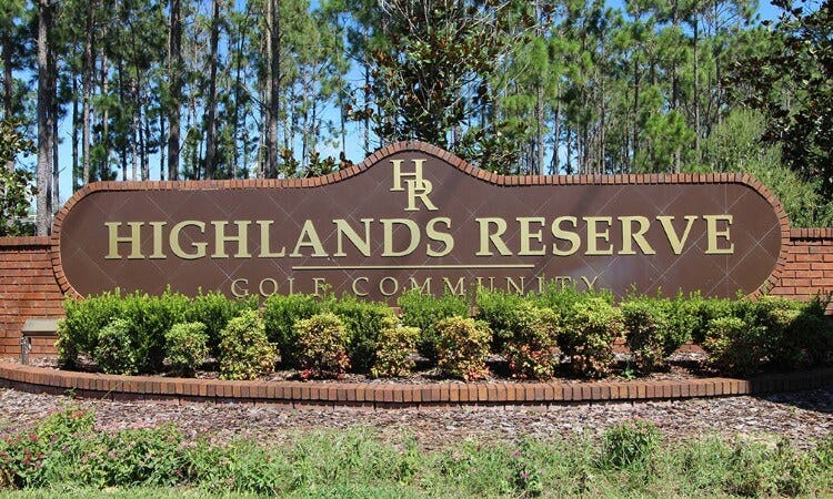 Highlands Reserve community sign