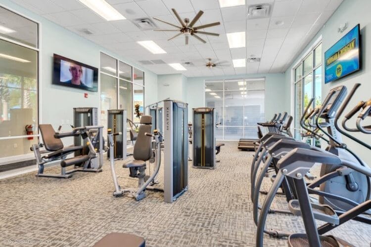 Fitness room at Windsor Island Resort with workout equipment