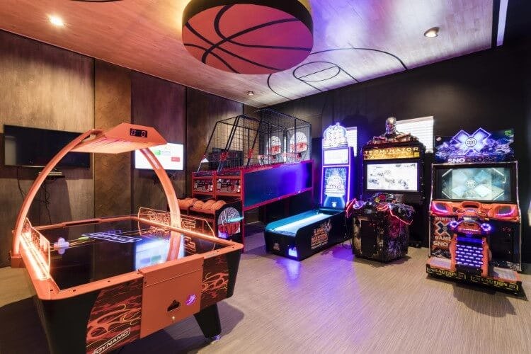 basketball themed games room