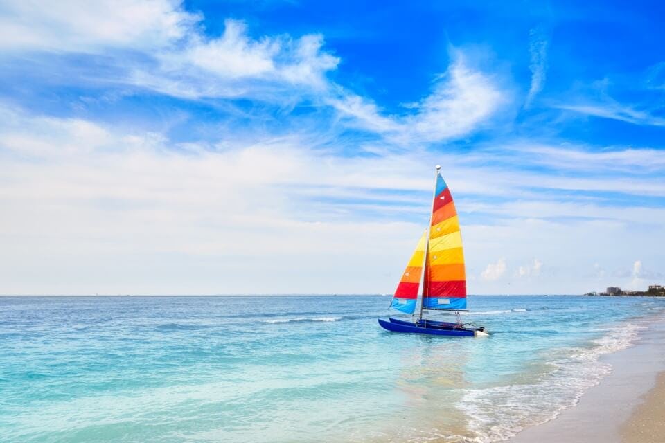 A sailboat in Fort Myers, Florida