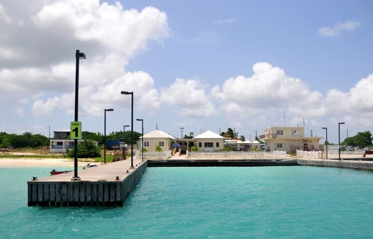 The ferry terminal at Blowing Point, Anguilla