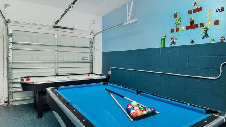 pool and air hockey table