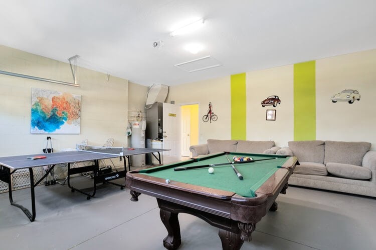 games room with pool and table tennis