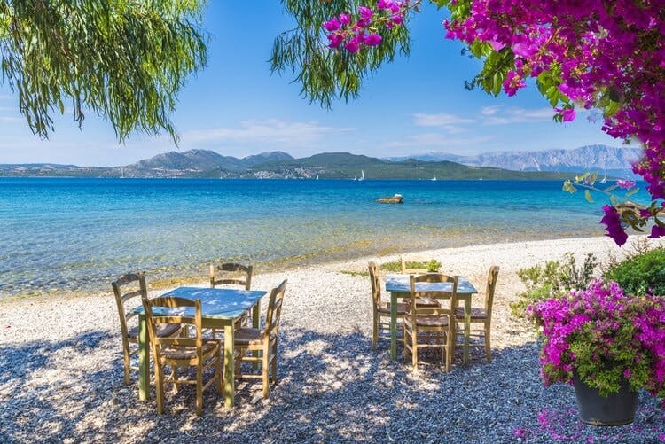 Ionian Islands - taverna in Lefkada