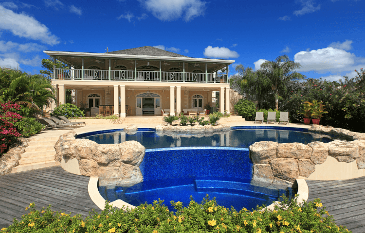 villa with multiple pools