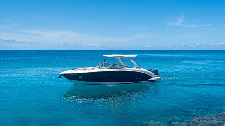 A private speedboat belonging to a Barbados villa (The Great House)