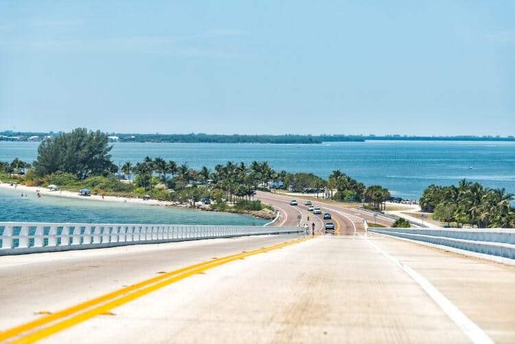A road by the sea in Florida