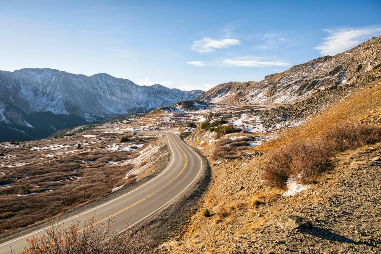 A scenic road through Colorado