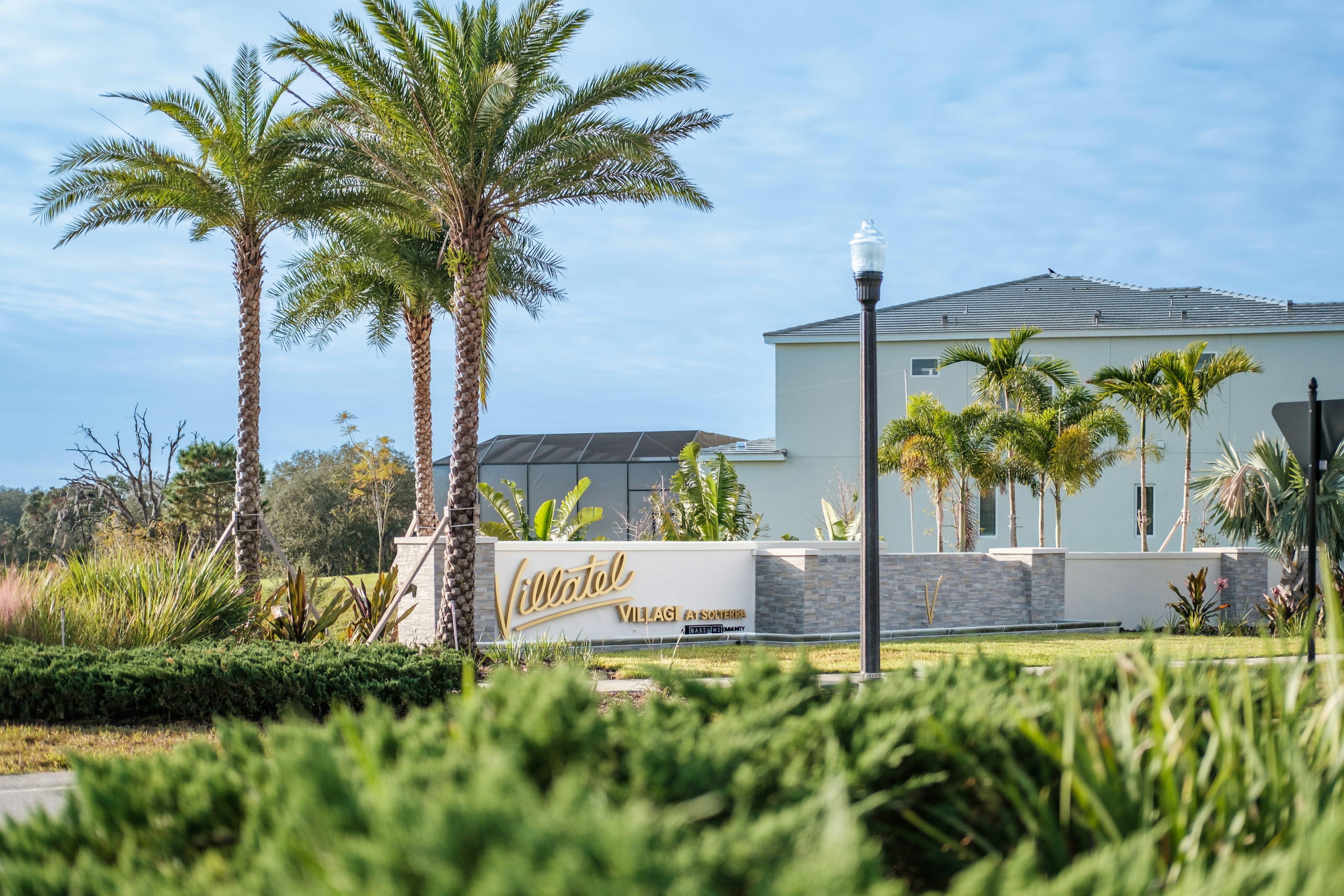 An ariel shot of Villatel Village at Solterra Resort in Orlando