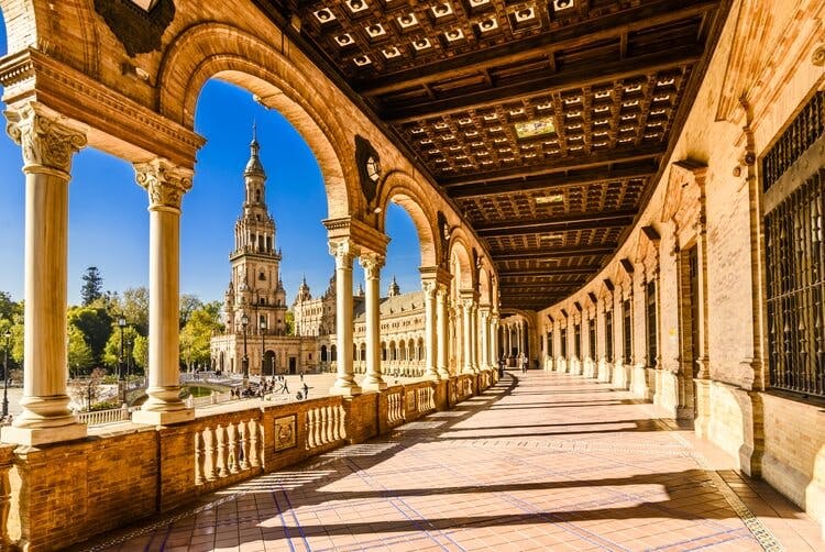 architecture of Seville in Andalusia, Spain