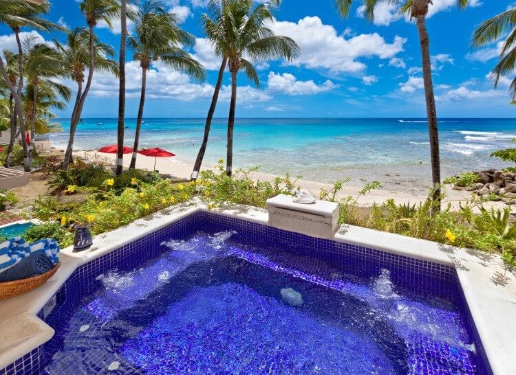 hot tub in front of beach