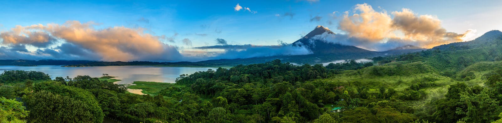 Panorama of Costa Rica Arenal volcano