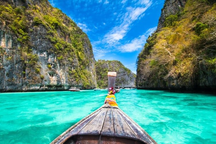 boat on water in thailand