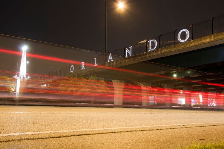 Orlando road at night