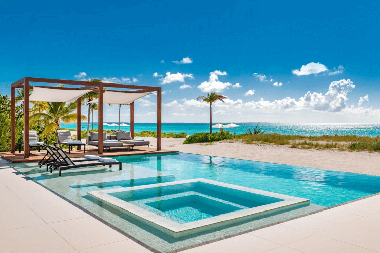 Pool view of Vision Beach, Turks and Caicos