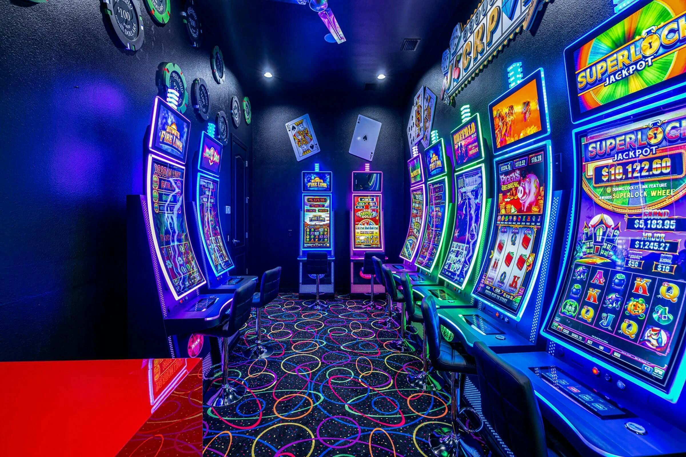 An in-home casino available as a fun amenity