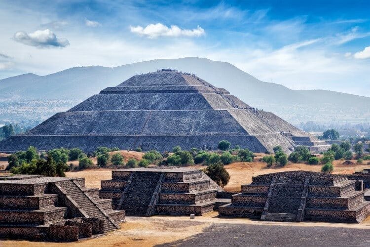 The Pyramid of the Sun, a vast archaeological site near Mexico City