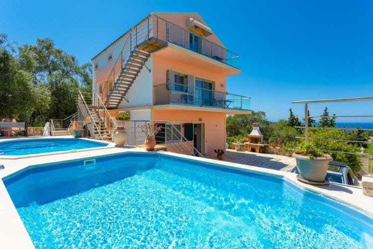 three level villa with two pools