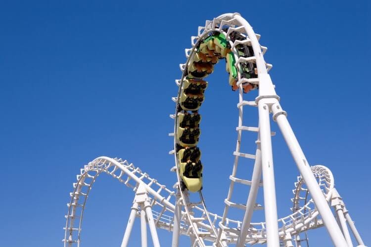 A loop roller coaster