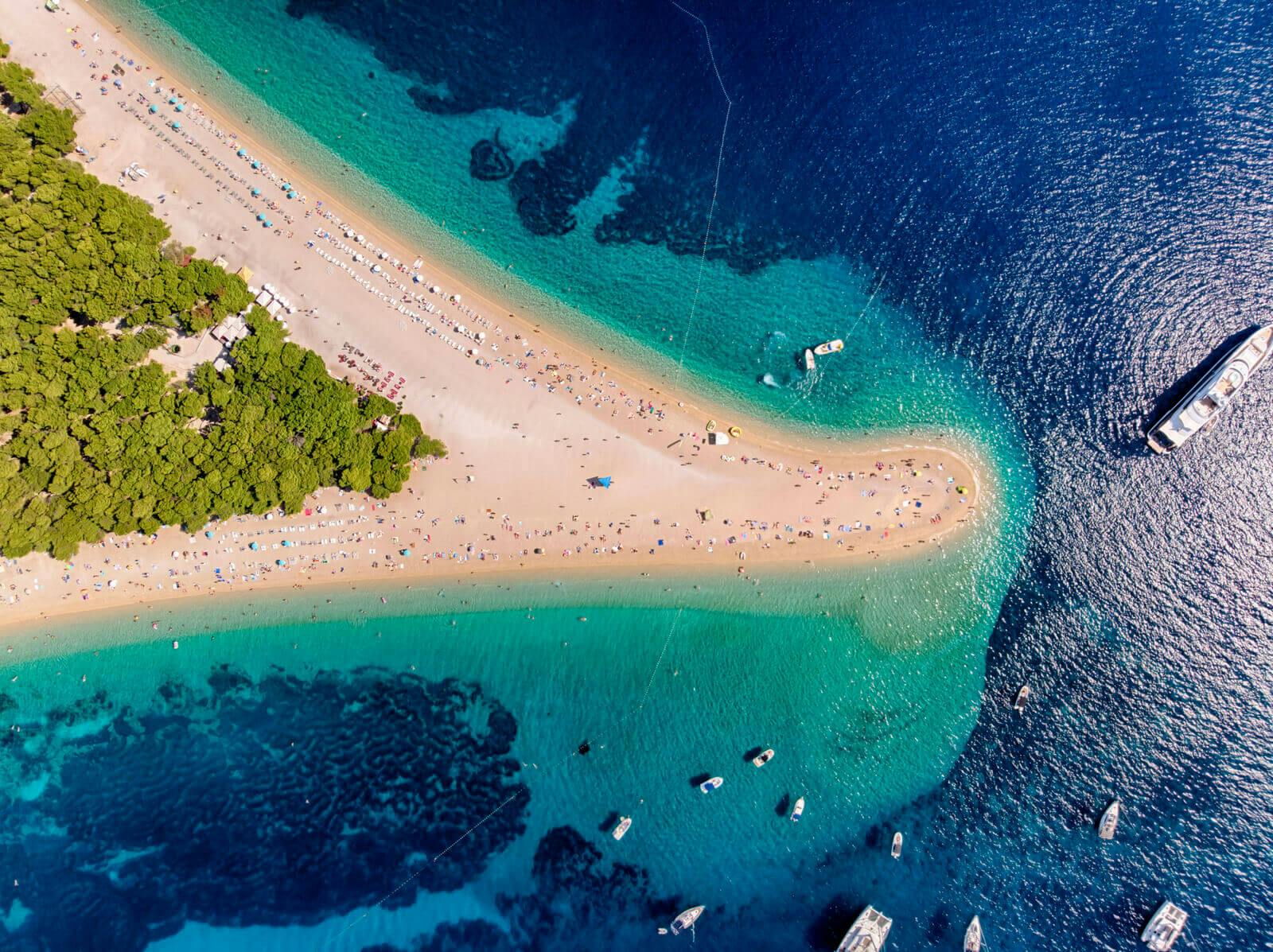 image of sand and sea on the island of Brac