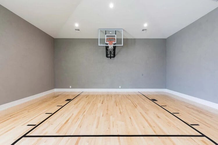 grey basketball court