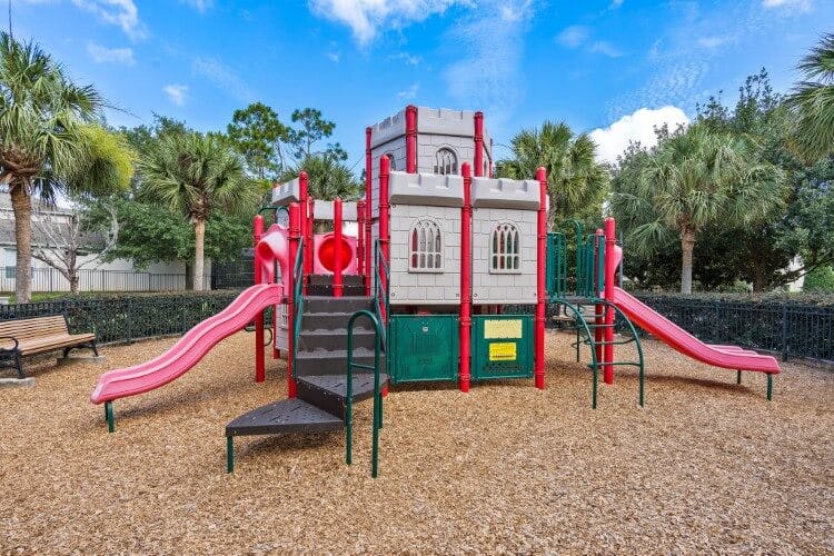 Children's play area shaped like a Medieval castle at Windsor Hills Resort