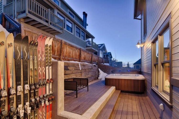 hot tub on deck of vacation rental