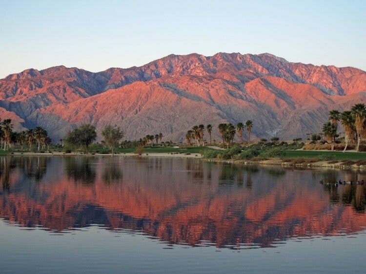 Palm Springs landscape at sunrise