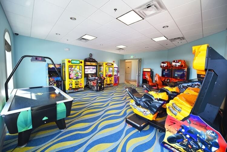 games room with arcade games