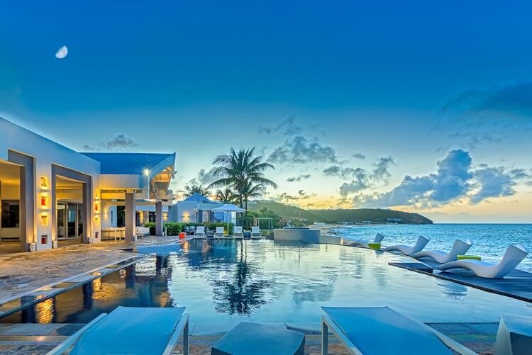 villa pool overlooking ocean