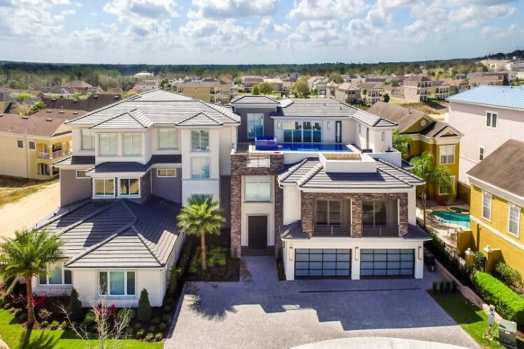 aerial view of large home in orlando